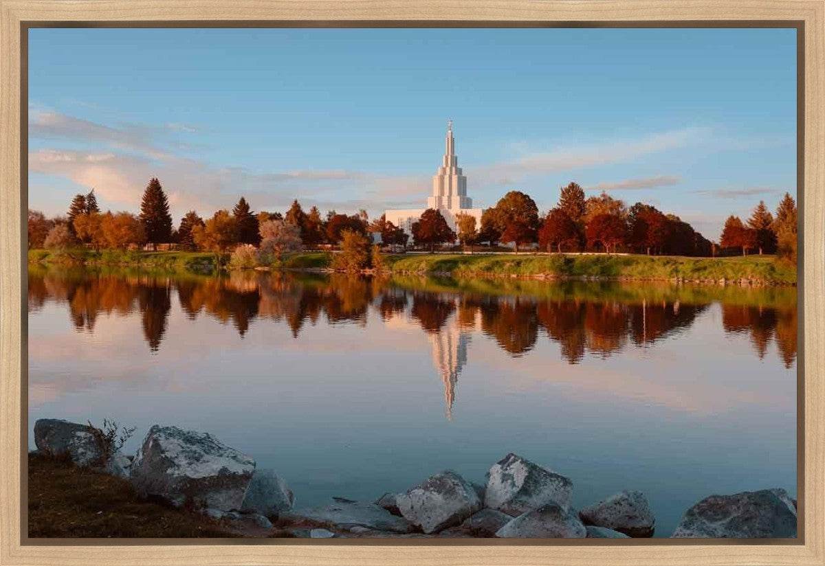 Idaho Falls Sunset on the River Gallery Wrap