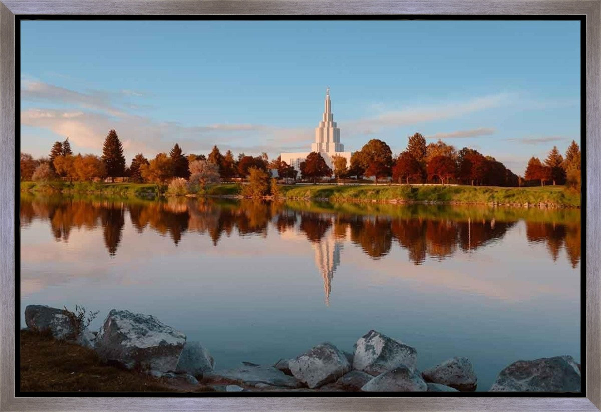 Idaho Falls Sunset on the River Gallery Wrap