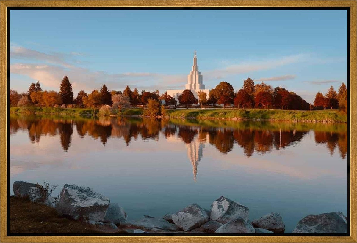 Idaho Falls Sunset on the River Gallery Wrap