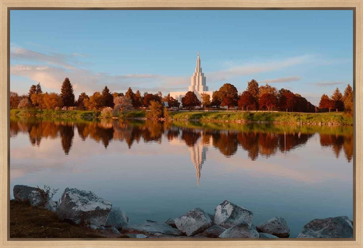 Idaho Falls Sunset on the River Gallery Wrap
