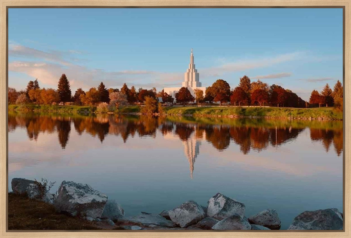 Idaho Falls Sunset on the River Gallery Wrap