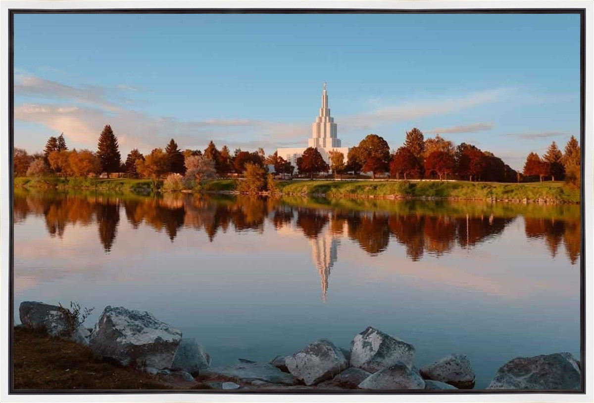 Idaho Falls Sunset on the River Gallery Wrap