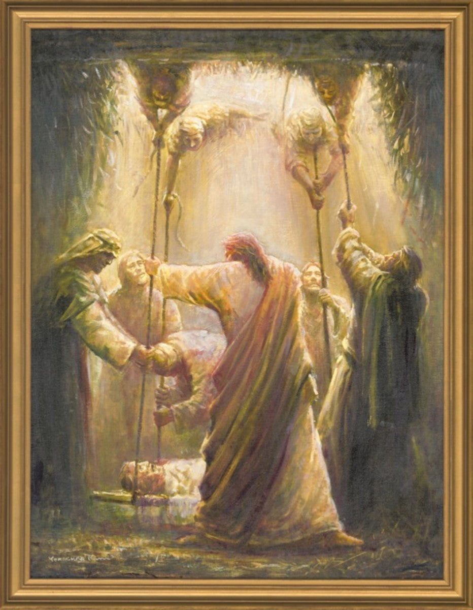 Arise, Take Your Bed and Walk Enhanced Canvas Original Artwork