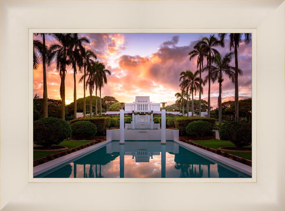 Laie Fountain Sunset