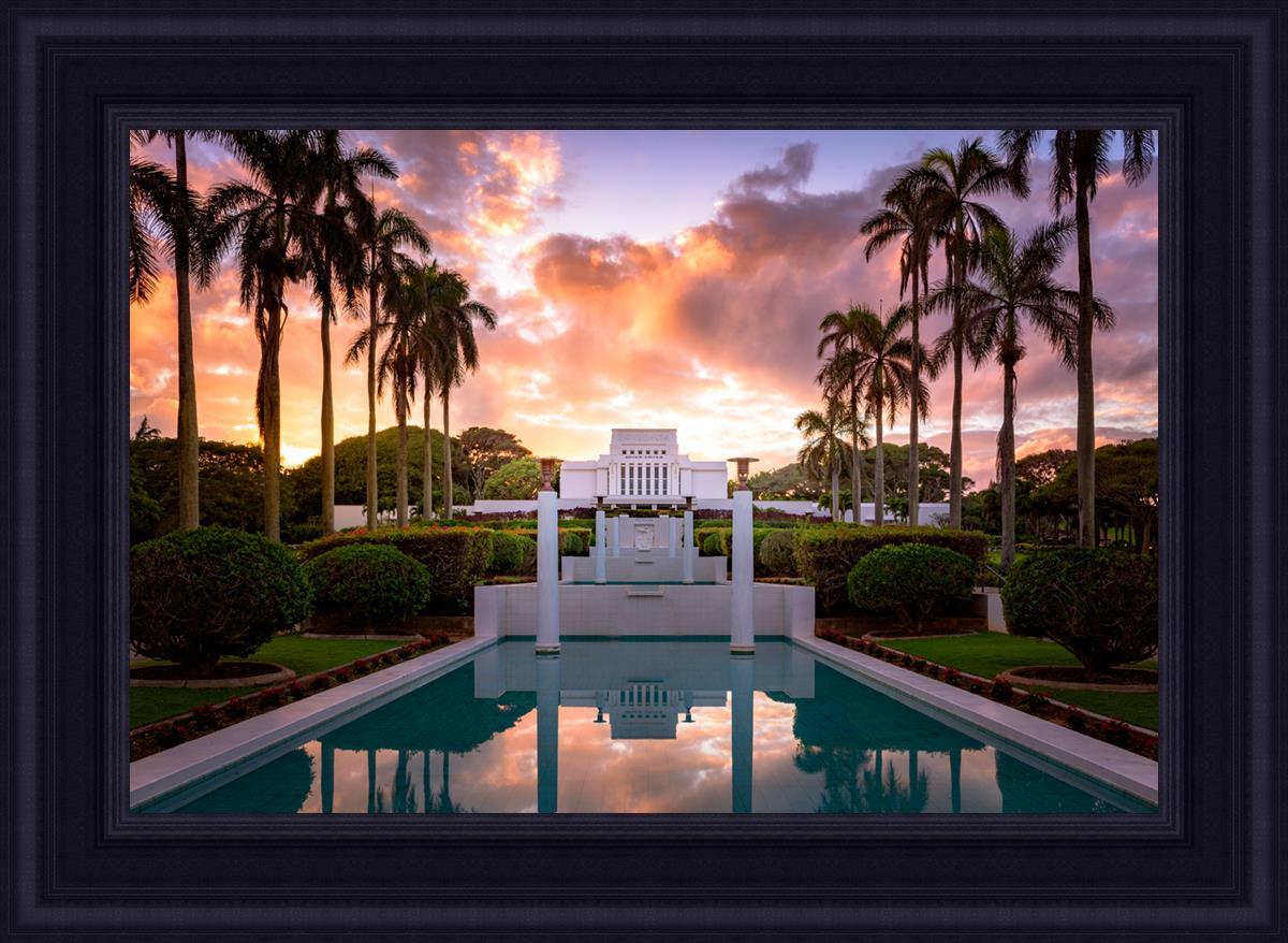 Laie Fountain Sunset