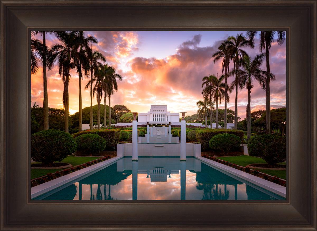 Laie Fountain Sunset
