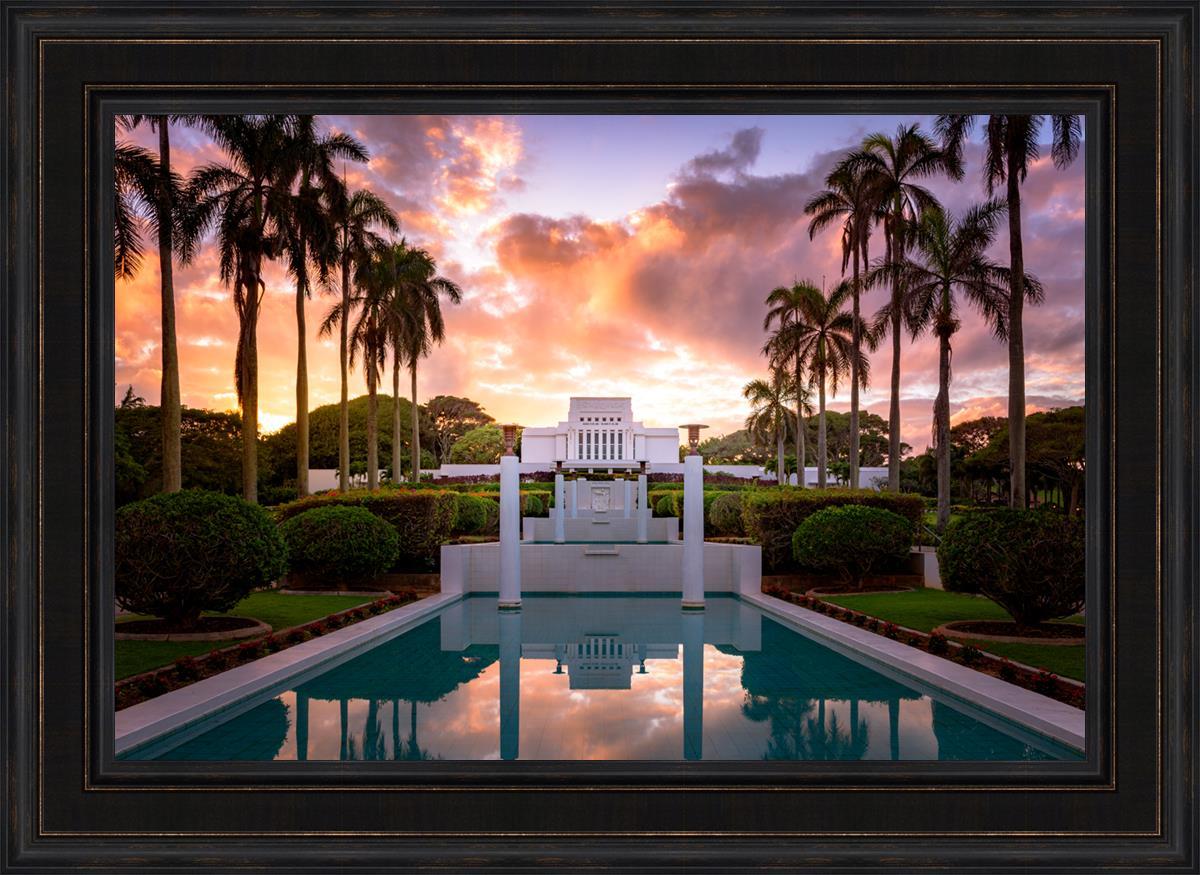 Laie Fountain Sunset