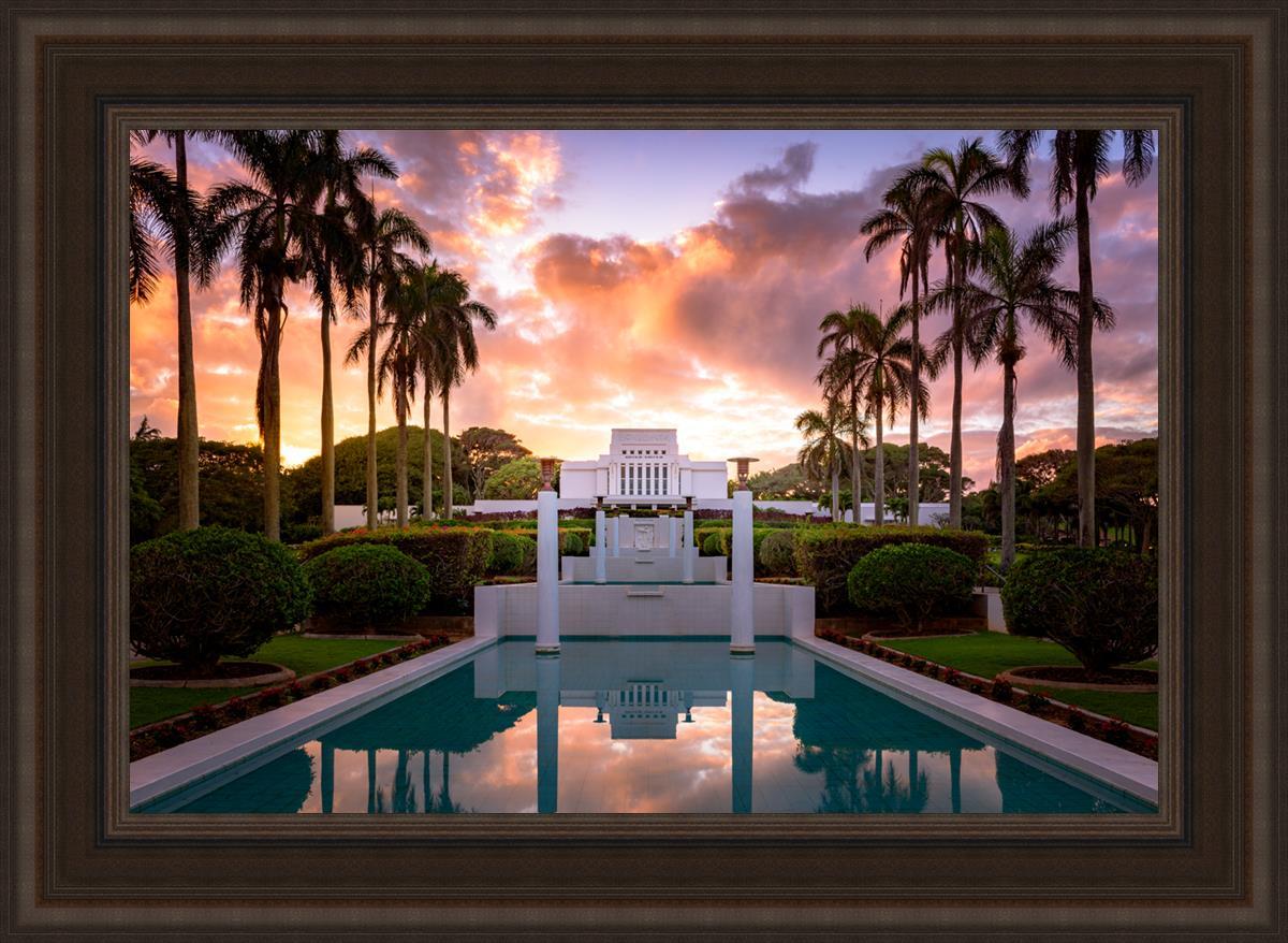 Laie Fountain Sunset