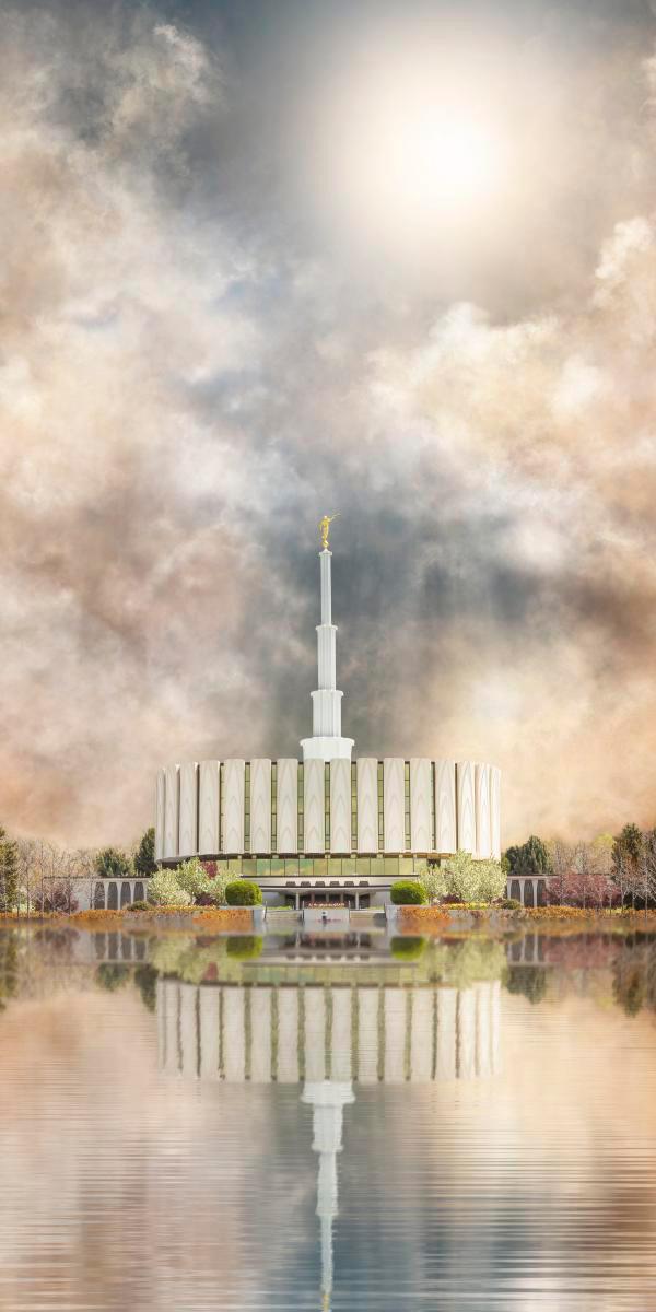 Millennial Reflection Provo Utah Temple