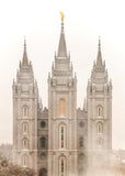 Salt Lake City Temple Quiet Misty Morning