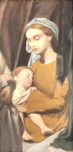 Study From Marriage of the Virgin Original Artwork