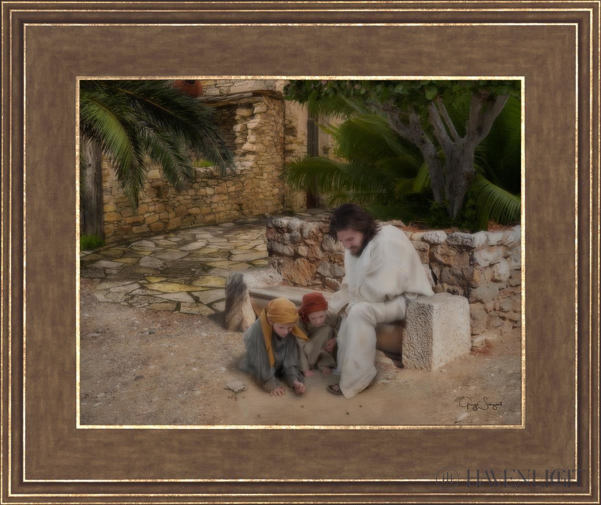 As A Child Open Edition Print / 14 X 11 Gold 18 3/4 15 Art
