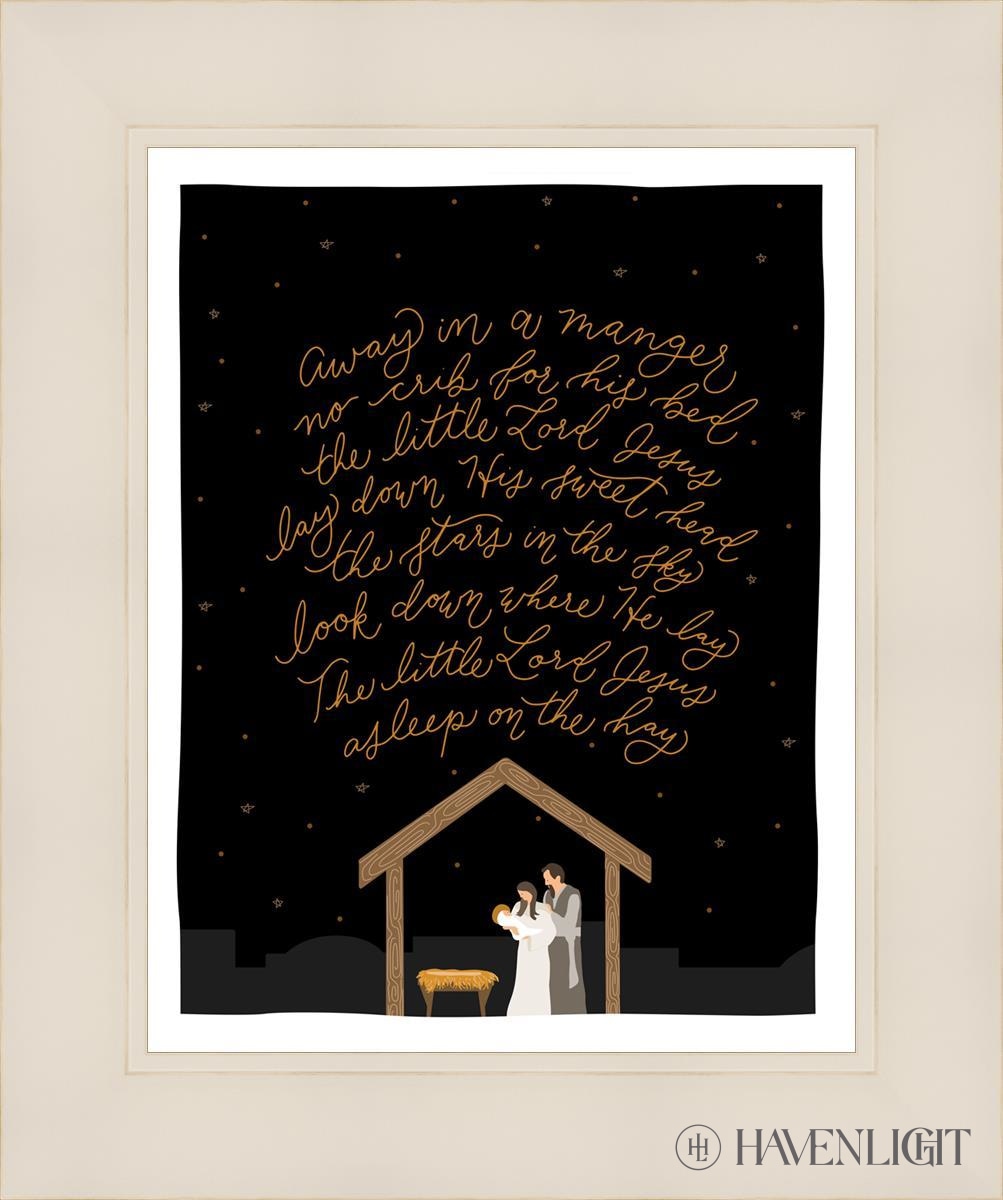 Away In A Manger Open Edition Print / 11 X 14 White 15 1/4 18 Art