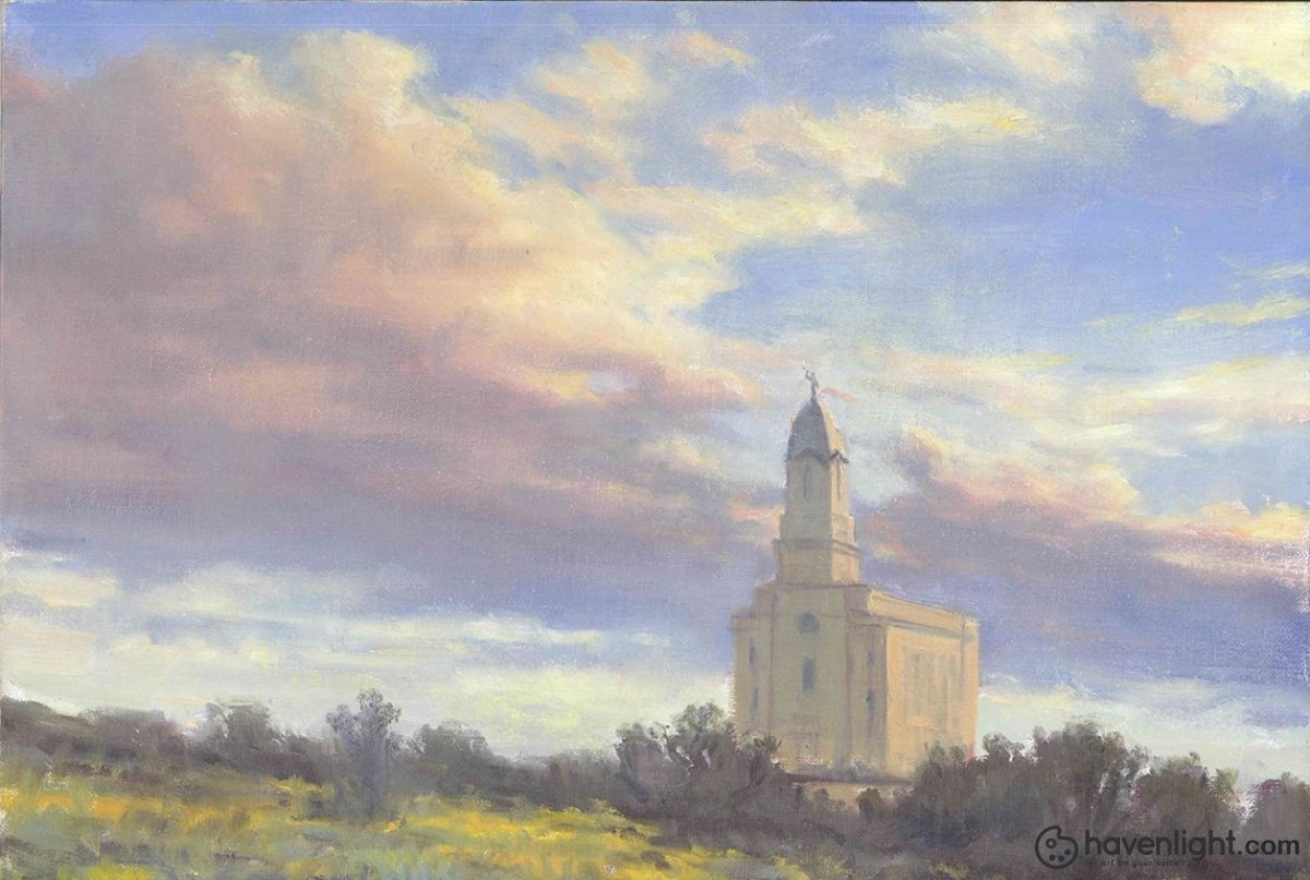 Cedar City Temple 12 X 16 Original Painting