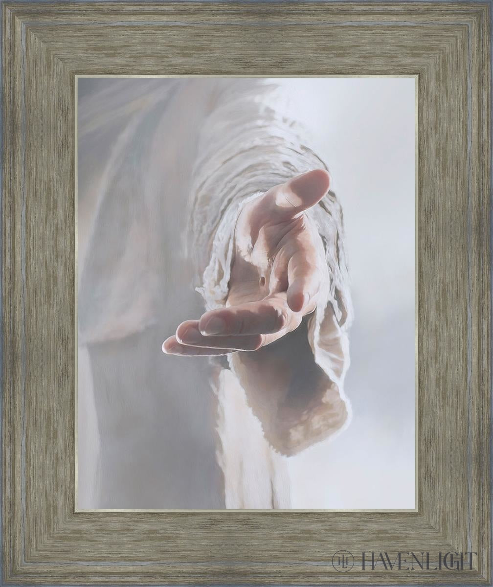 Christ Beckoning Open Edition Print / 11 X 14 Gray 15 3/4 18 Art