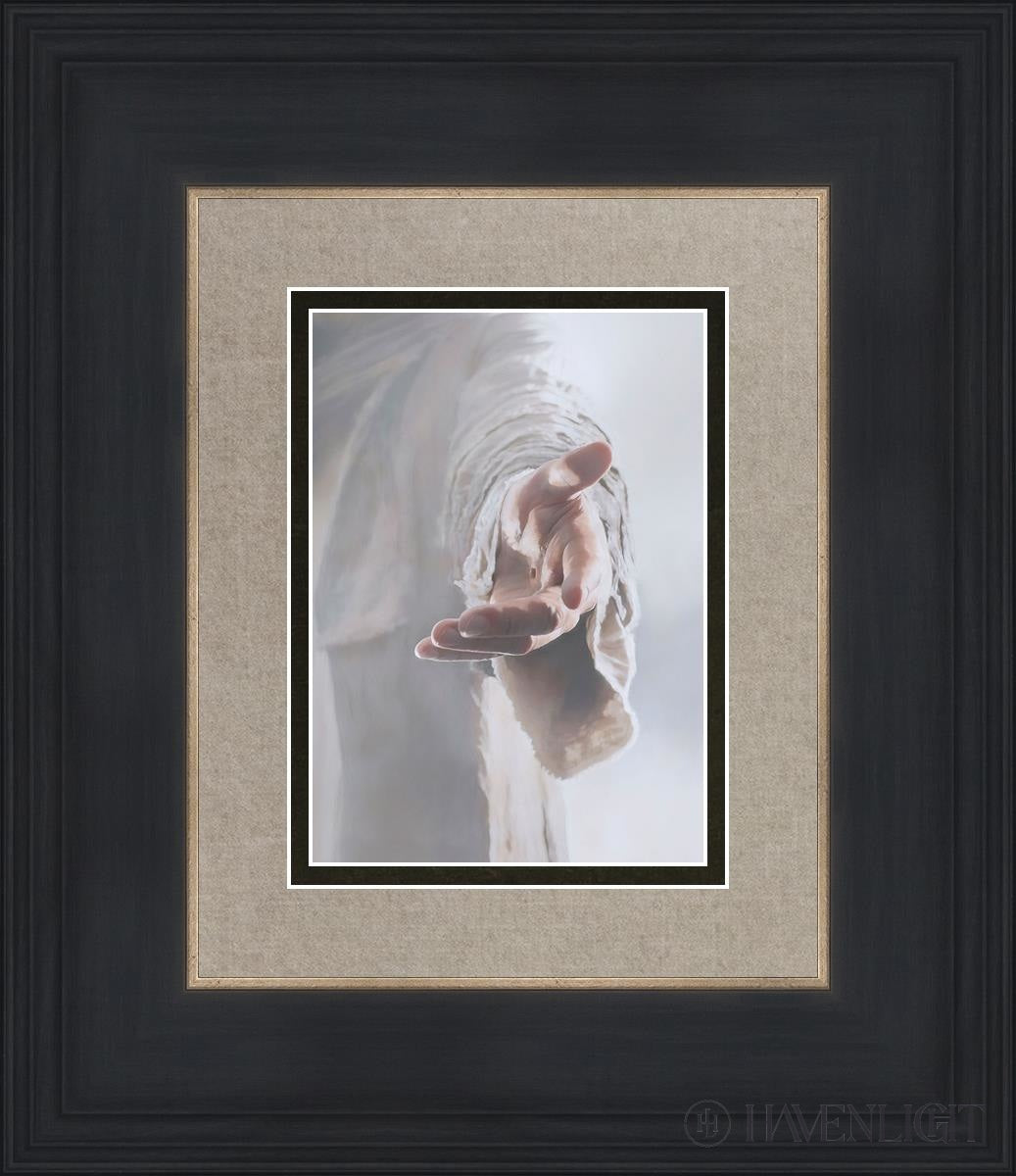 Christ Beckoning Open Edition Print / 5 X 7 Black 12 3/4 14 Art