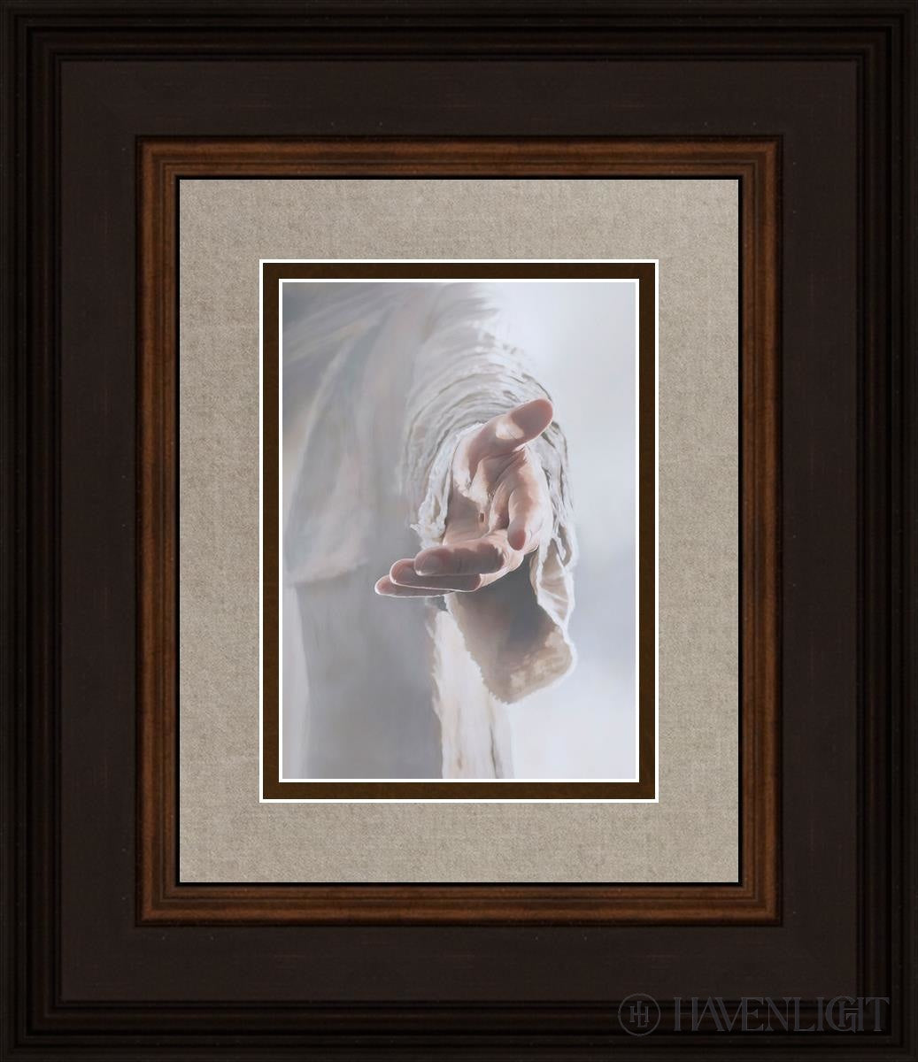 Christ Beckoning Open Edition Print / 5 X 7 Brown 12 3/4 14 Art