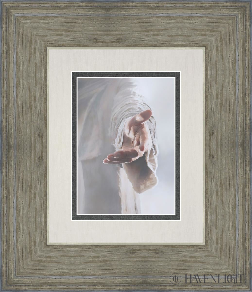 Christ Beckoning Open Edition Print / 5 X 7 Gray 12 3/4 14 Art