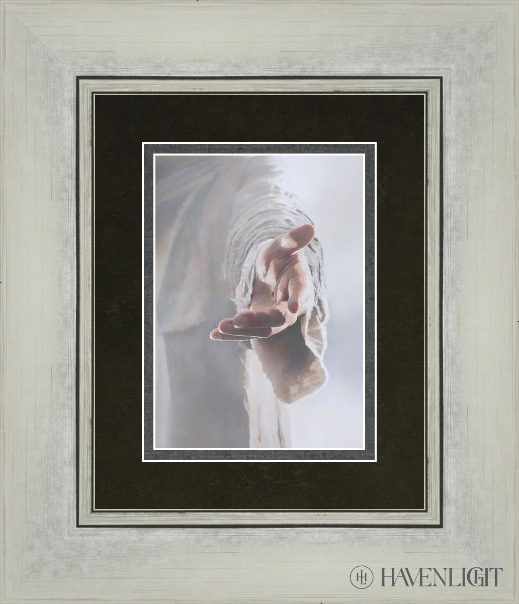 Christ Beckoning Open Edition Print / 5 X 7 Silver 12 1/4 14 Art