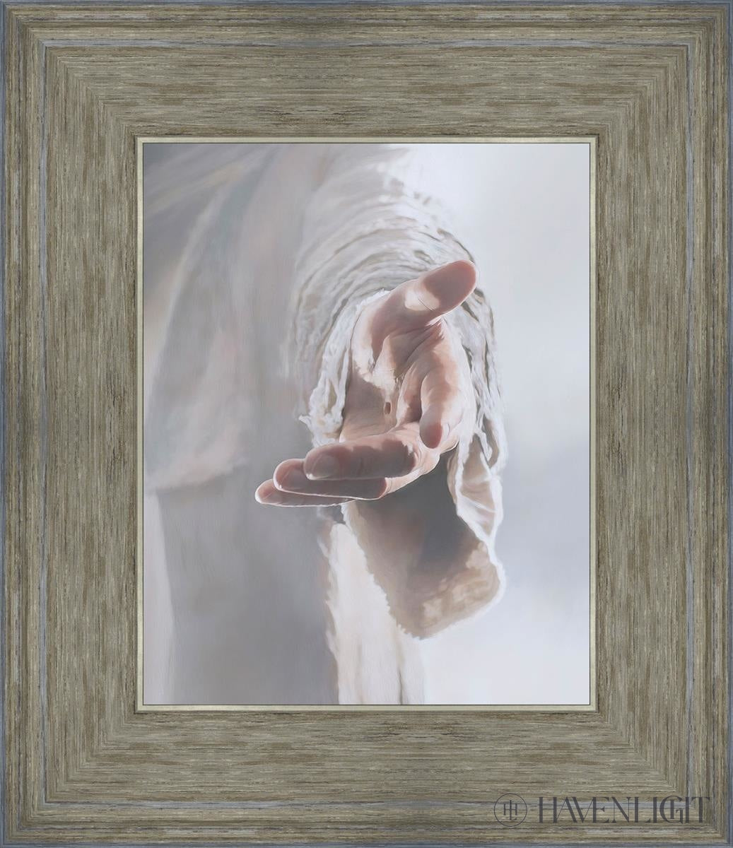 Christ Beckoning Open Edition Print / 8 X 10 Gray 12 3/4 14 Art