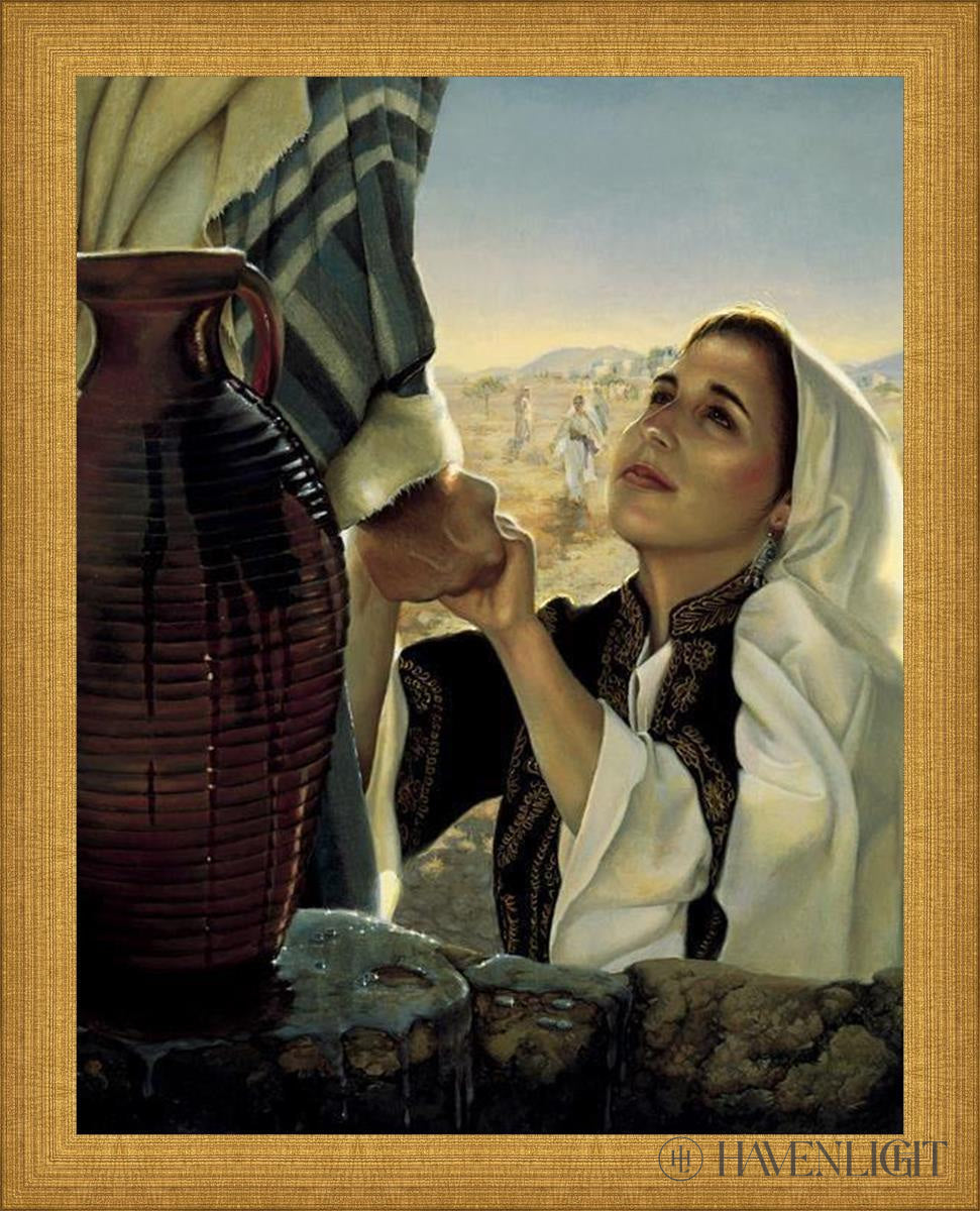 Drink And Never Thirst Open Edition Print / 11 X 14 Matte Gold 12 3/4 15 Art