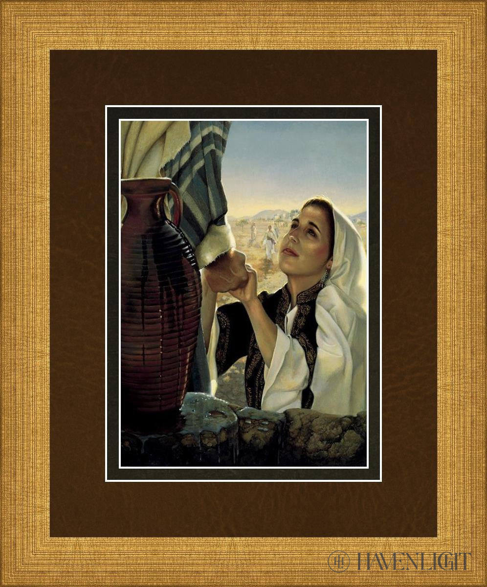 Drink And Never Thirst Open Edition Print / 5 X 7 Matte Gold 9 3/4 11 Art