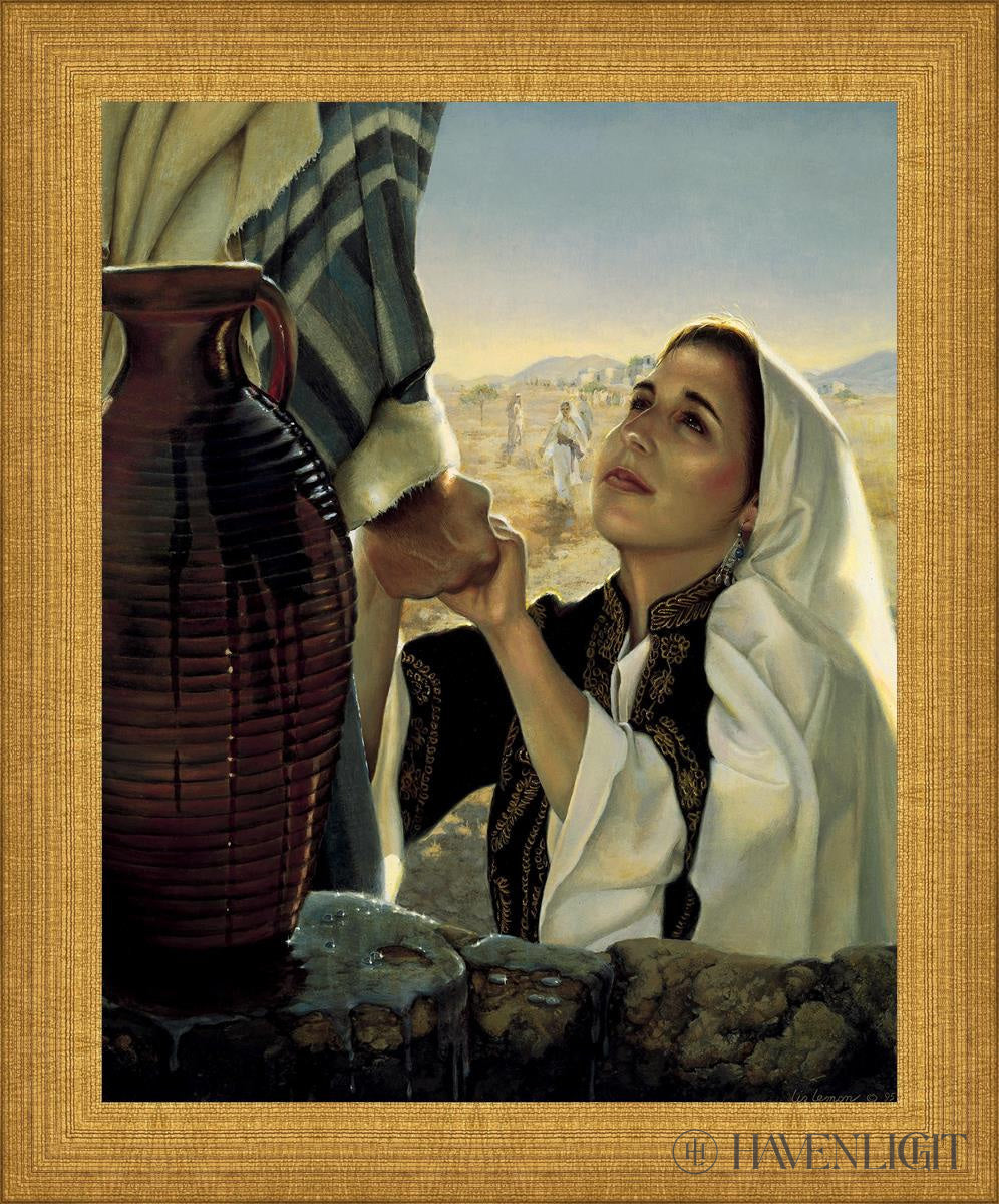 Drink And Never Thirst Open Edition Print / 8 X 10 Matte Gold 9 3/4 11 Art