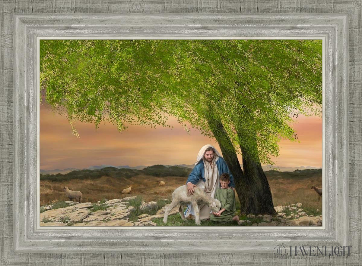 Feed My Lambs Open Edition Canvas / 18 X 12 Silver 22 3/4 16 Art