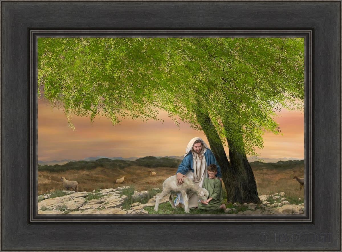 Feed My Lambs Open Edition Canvas / 24 X 16 Black 30 1/2 22 Art