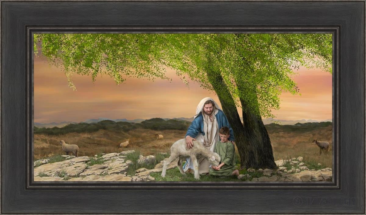 Feed My Lambs Open Edition Canvas / 30 X 15 Black 36 1/2 21 Art