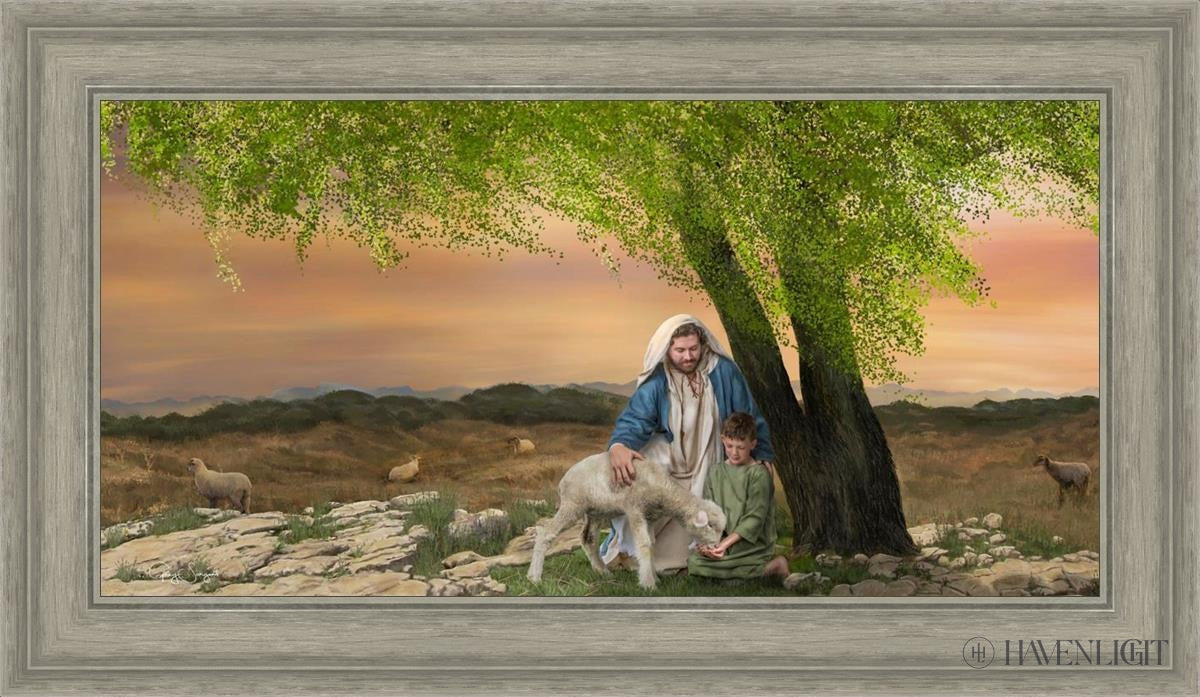 Feed My Lambs Open Edition Canvas / 30 X 15 Gray 35 3/4 20 Art