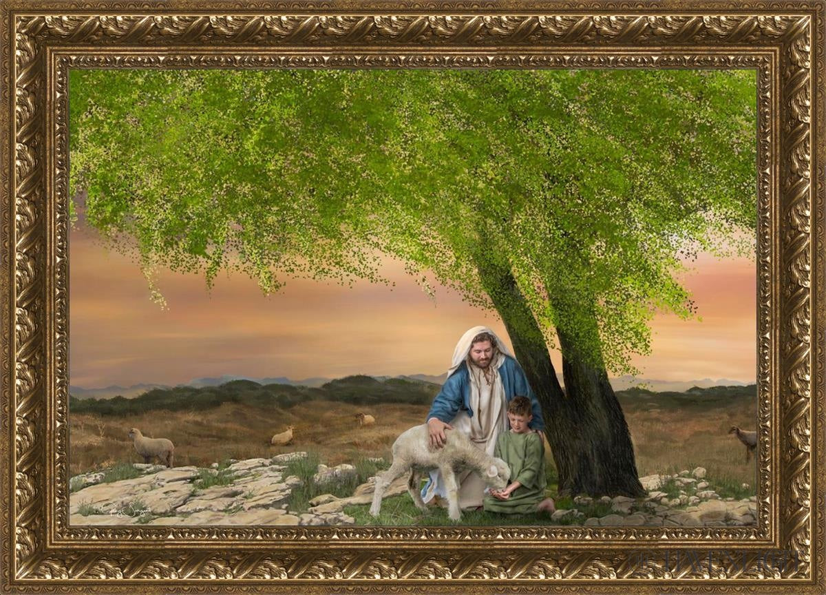 Feed My Lambs Open Edition Canvas / 30 X 20 Gold 35 3/4 25 Art