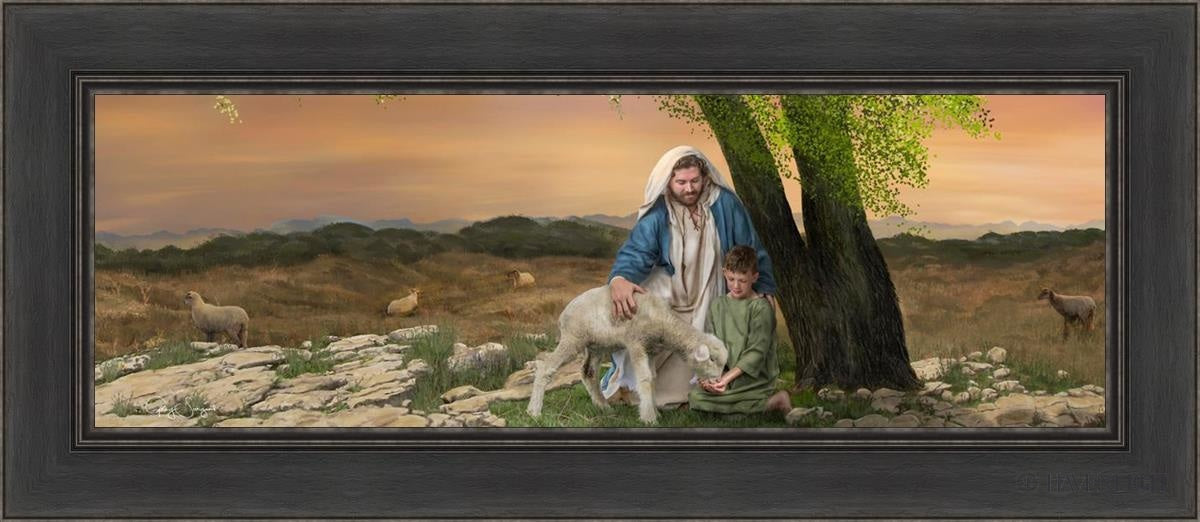 Feed My Lambs Open Edition Canvas / 36 X 12 Black 42 1/2 18 Art