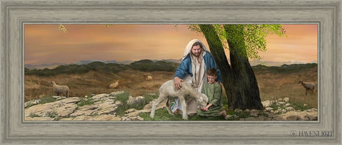 Feed My Lambs Open Edition Canvas / 36 X 12 Gray 41 3/4 17 Art