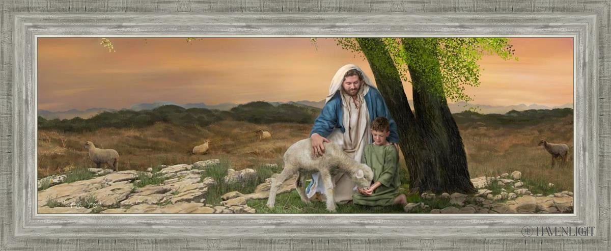 Feed My Lambs Open Edition Canvas / 36 X 12 Silver 40 3/4 16 Art