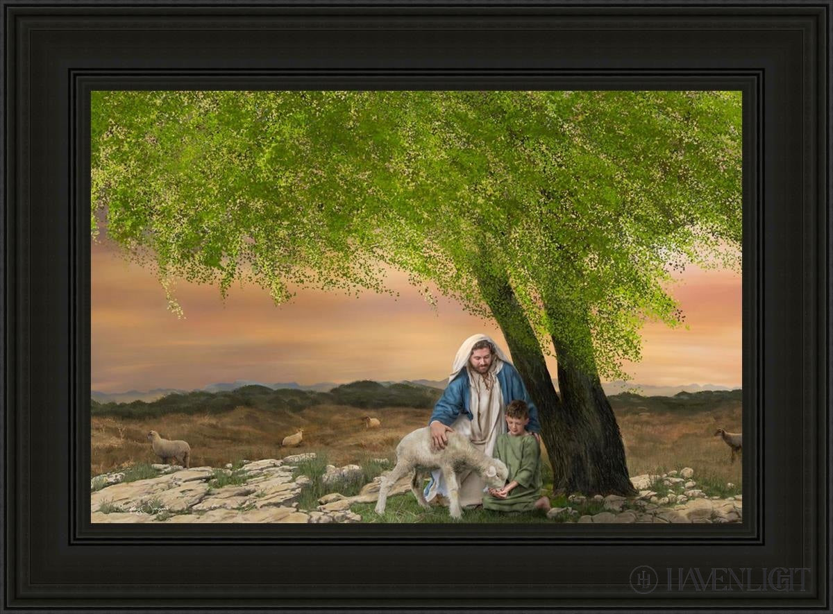 Feed My Lambs Open Edition Canvas / 36 X 24 Black 45 3/4 33 Art