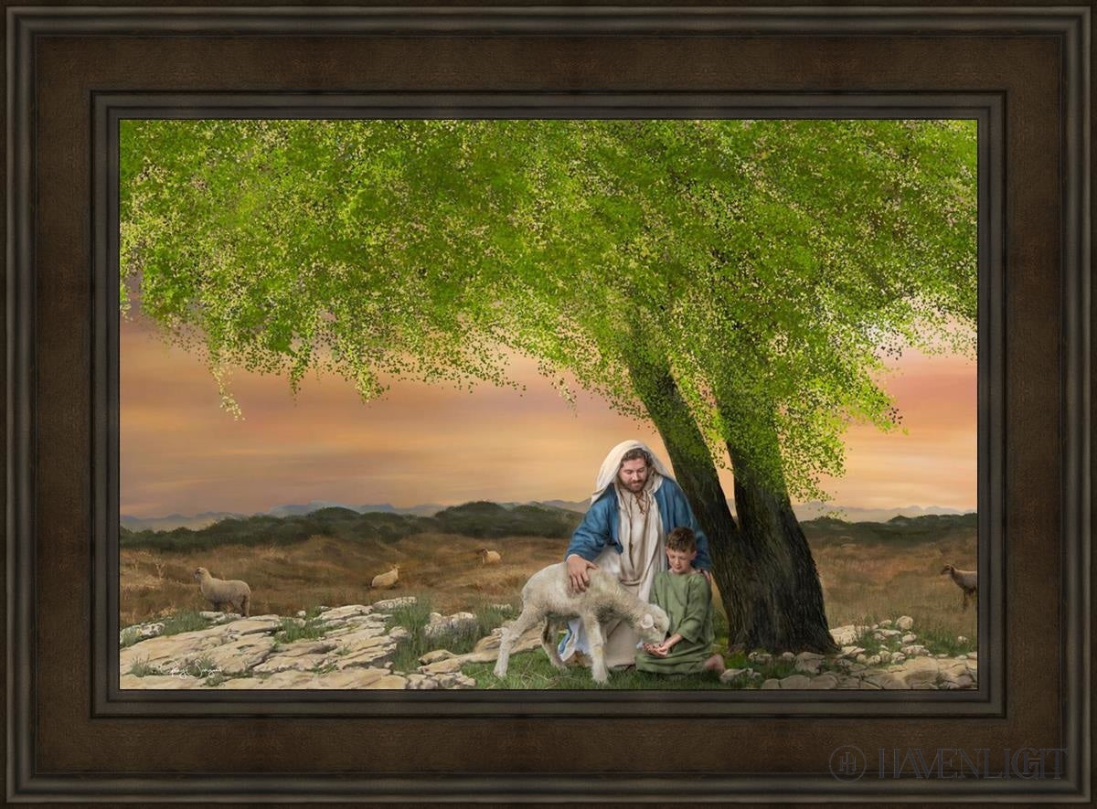 Feed My Lambs Open Edition Canvas / 36 X 24 Brown 45 3/4 33 Art