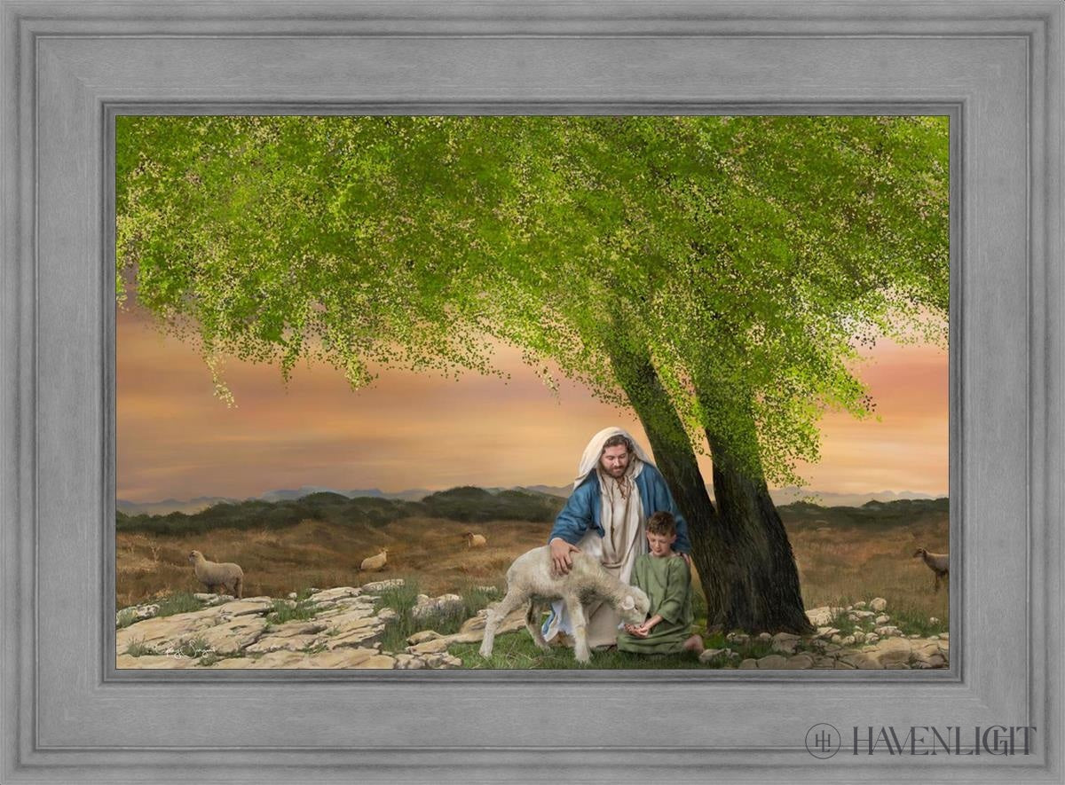 Feed My Lambs Open Edition Canvas / 36 X 24 Gray 45 3/4 33 Art