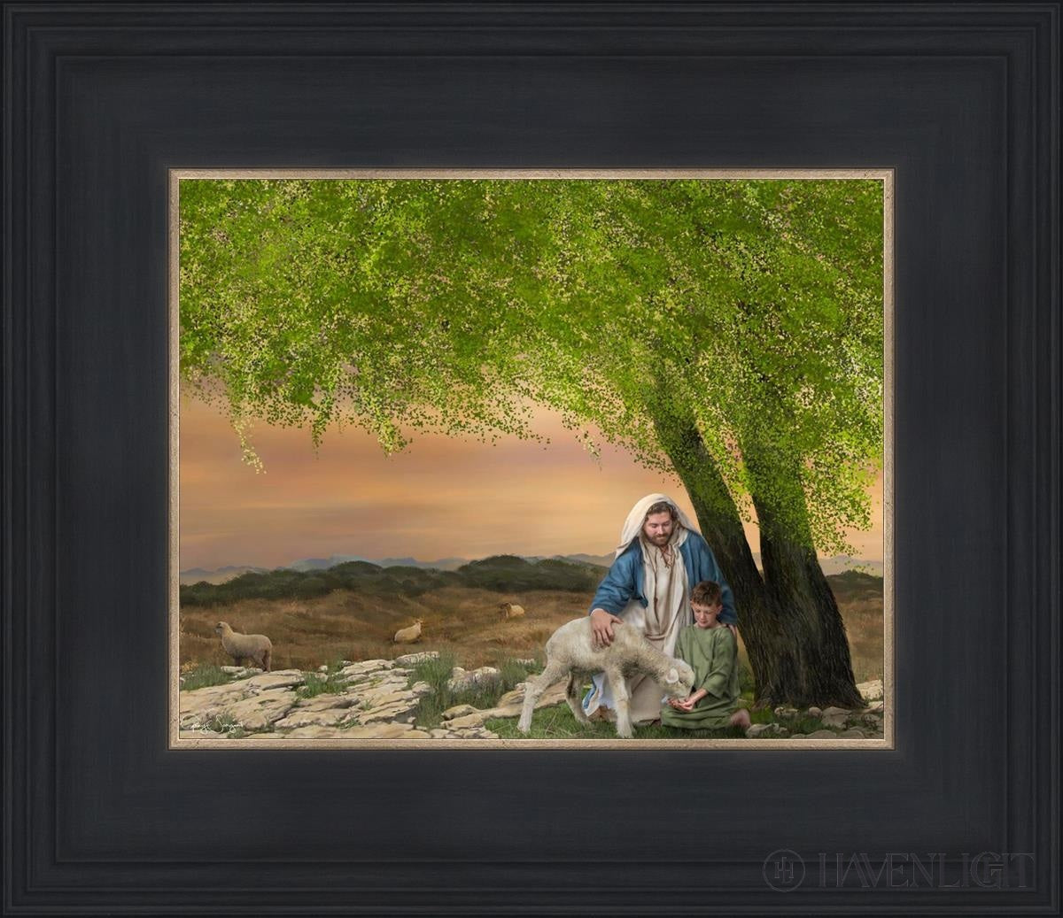 Feed My Lambs Open Edition Print / 10 X 8 Black 14 3/4 12 Art