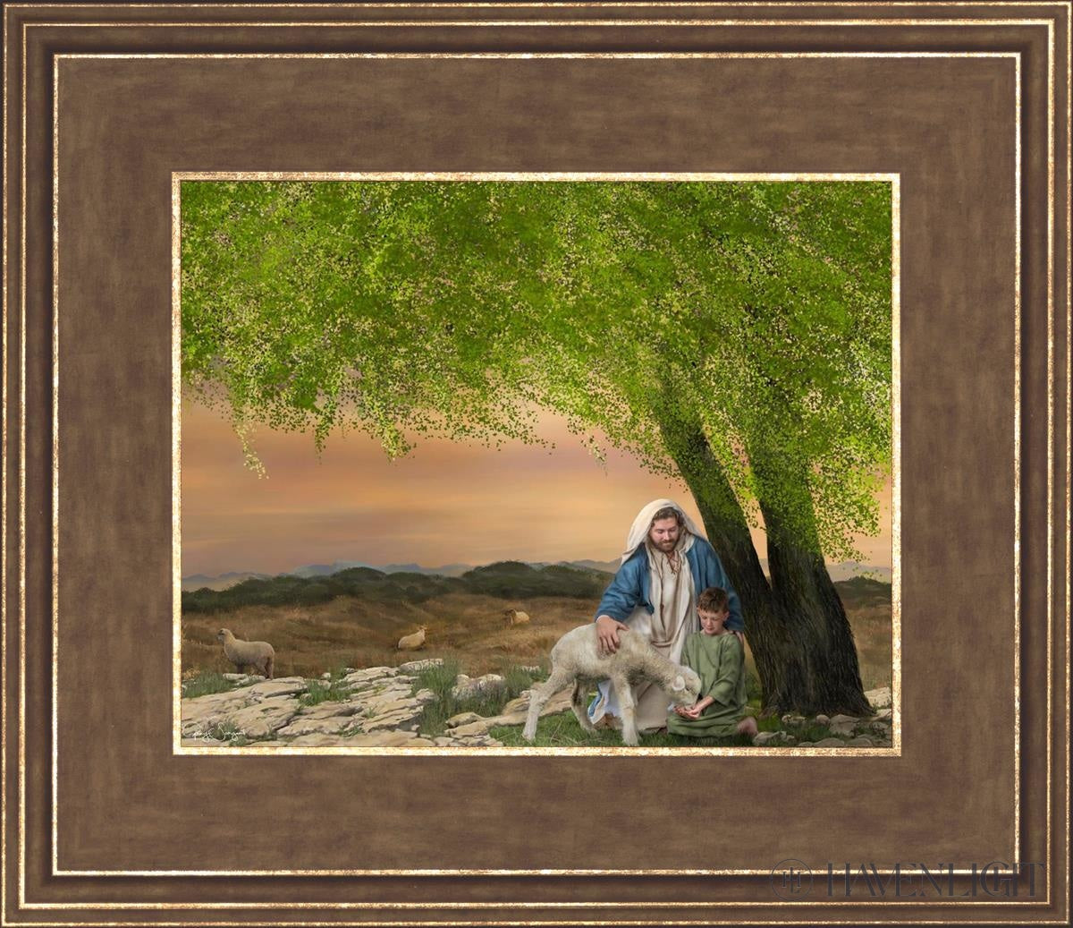 Feed My Lambs Open Edition Print / 10 X 8 Gold 14 3/4 12 Art