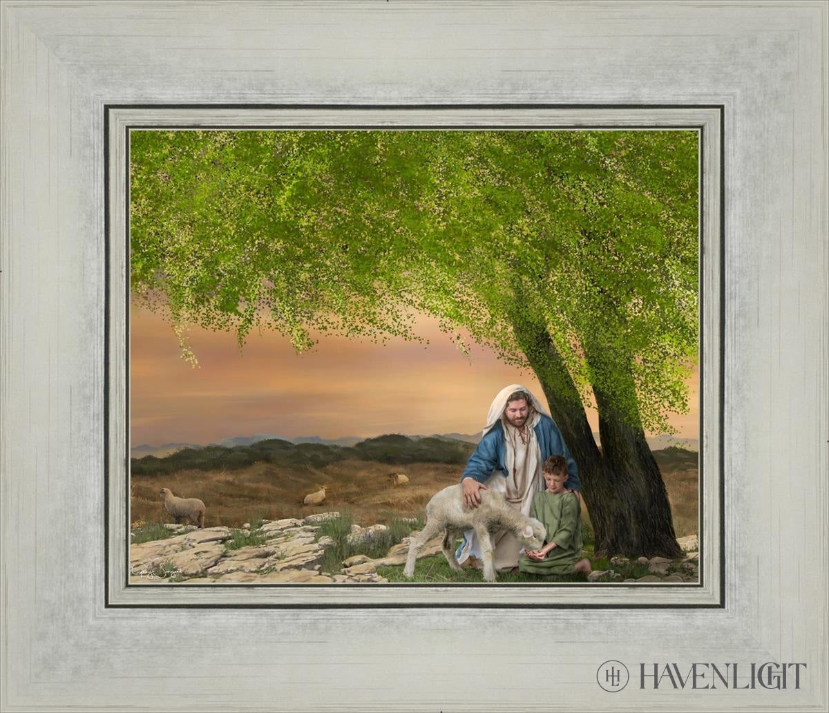 Feed My Lambs Open Edition Print / 10 X 8 Silver 14 1/4 12 Art
