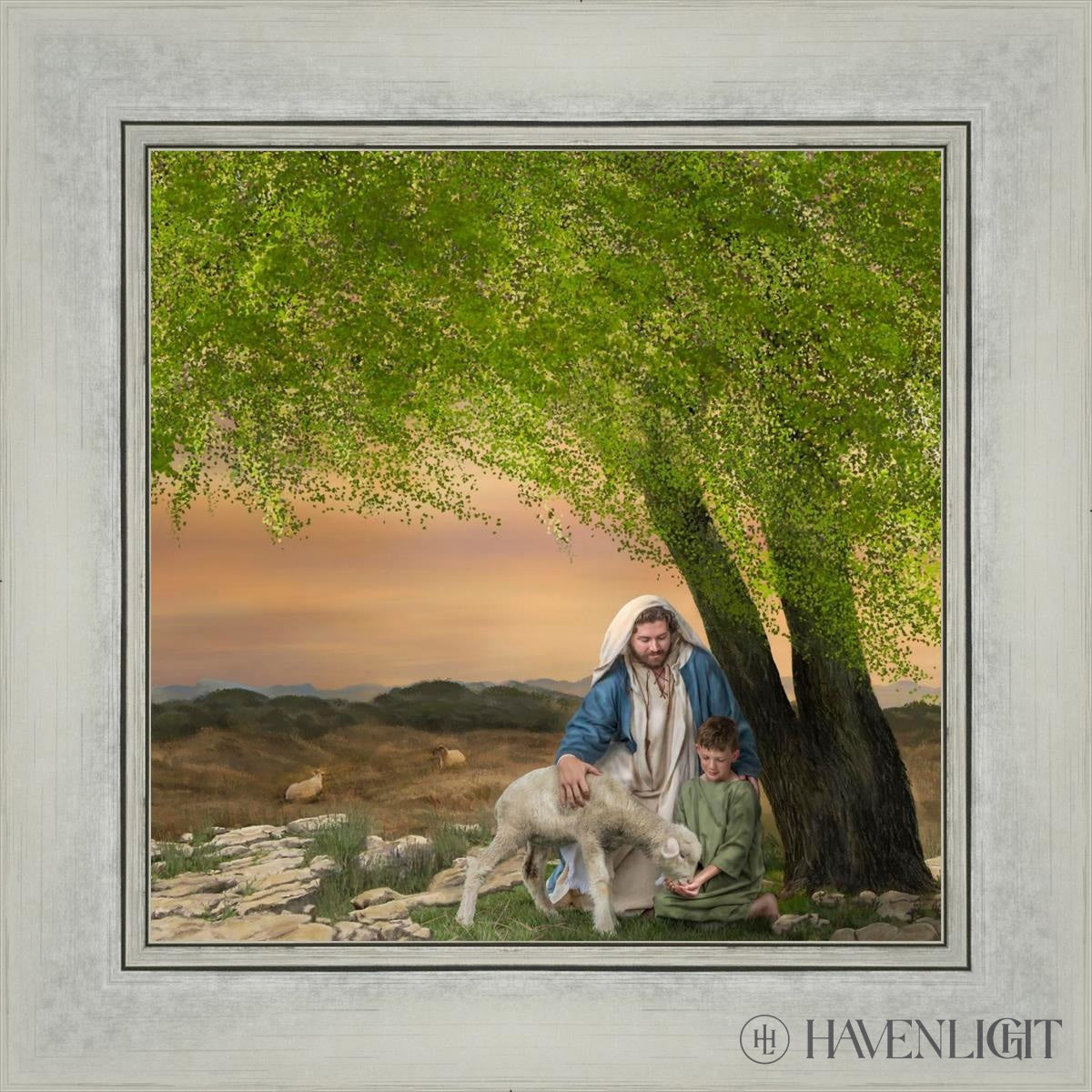 Feed My Lambs Open Edition Print / 12 X Silver 16 1/4 Art