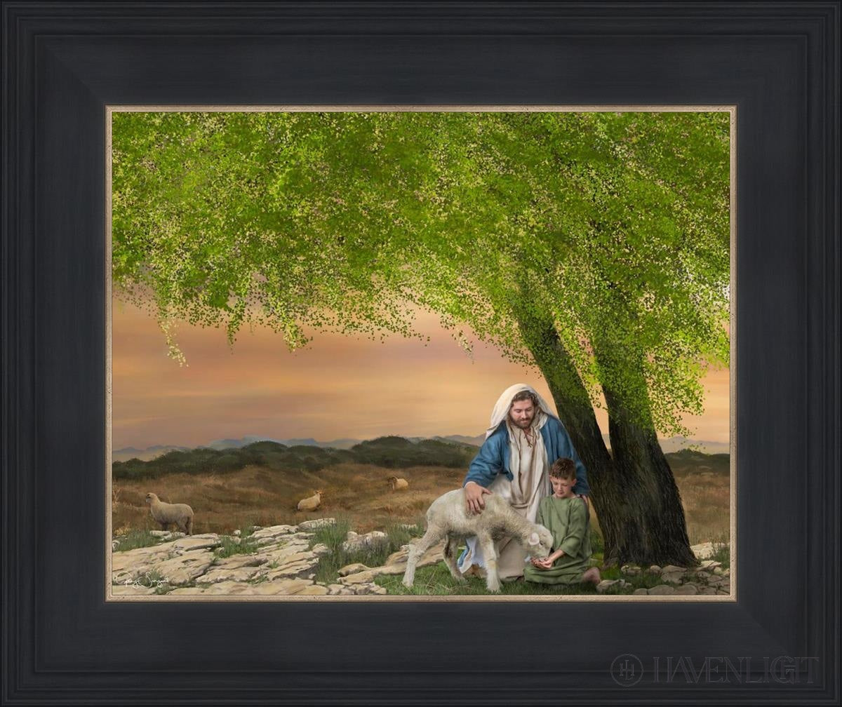 Feed My Lambs Open Edition Print / 14 X 11 Black 18 3/4 15 Art