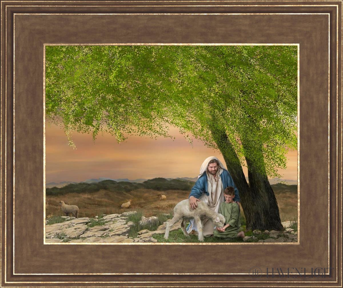 Feed My Lambs Open Edition Print / 14 X 11 Gold 18 3/4 15 Art