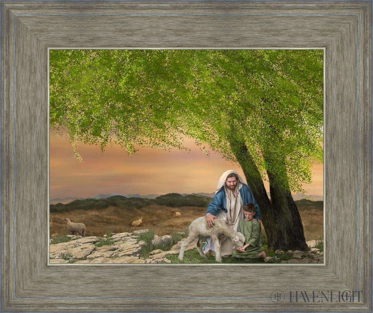 Feed My Lambs Open Edition Print / 14 X 11 Gray 18 3/4 15 Art