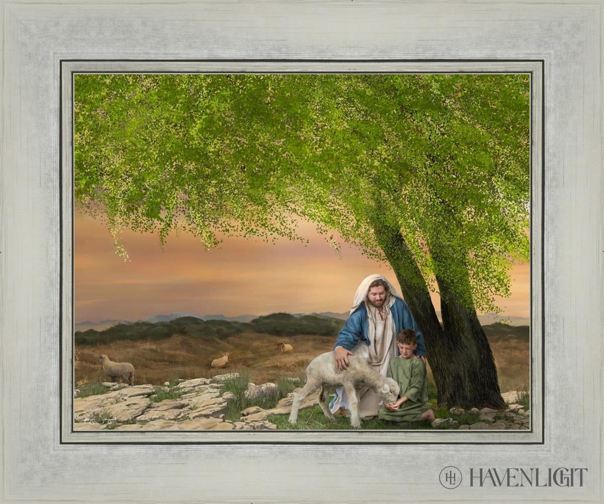 Feed My Lambs Open Edition Print / 14 X 11 Silver 18 1/4 15 Art