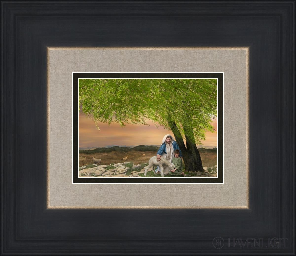Feed My Lambs Open Edition Print / 7 X 5 Black 14 3/4 12 Art