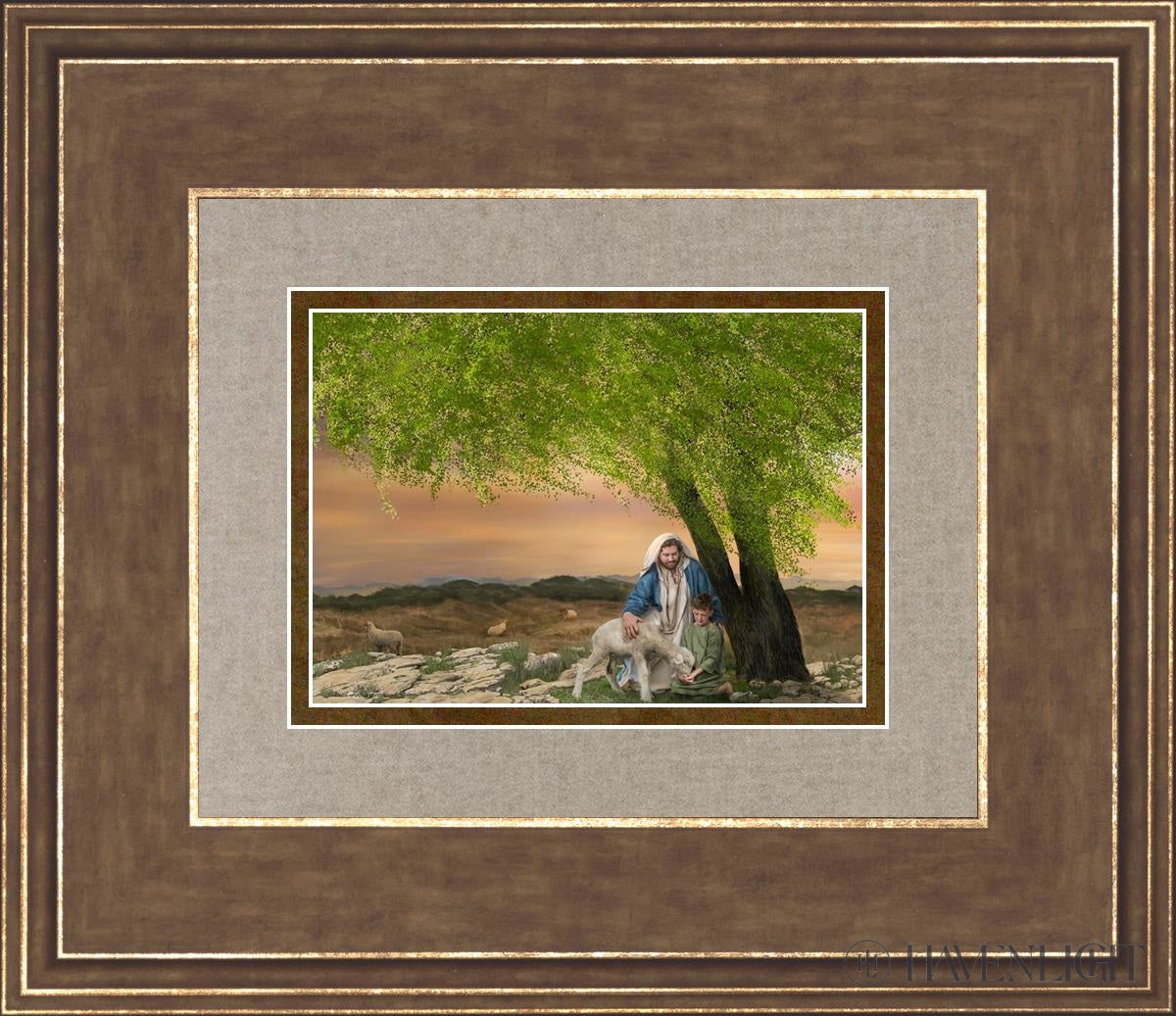 Feed My Lambs Open Edition Print / 7 X 5 Gold 14 3/4 12 Art