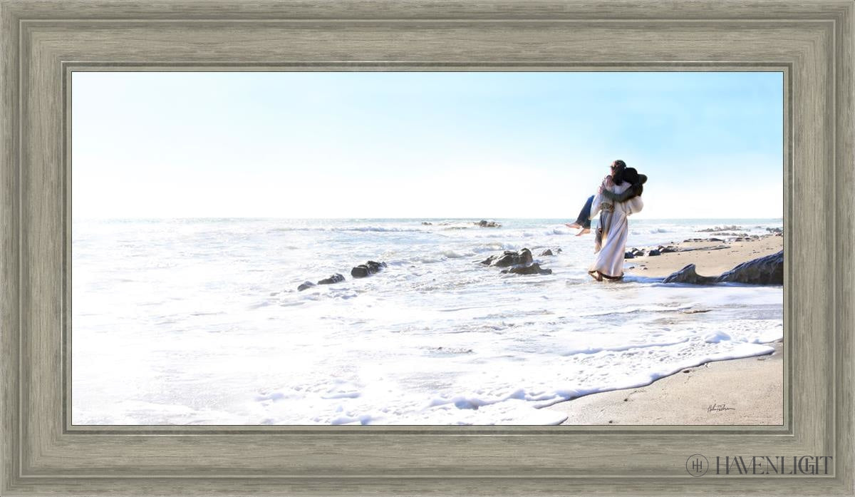Footprints Open Edition Canvas / 30 X 15 Gray 35 3/4 20 Art