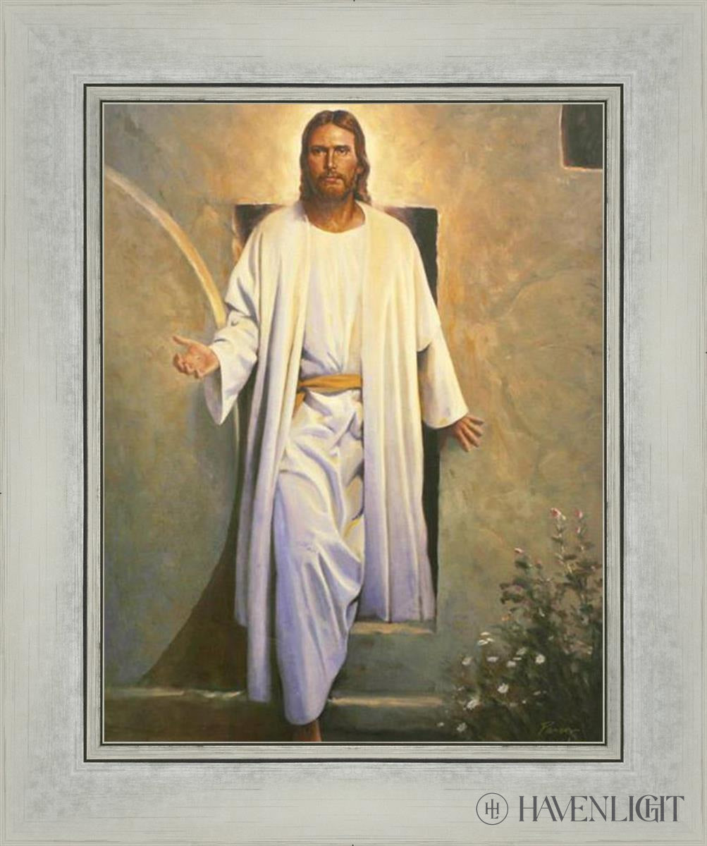 He Is Risen Vintage Open Edition Print / 11 X 14 Silver 15 1/4 18 Art